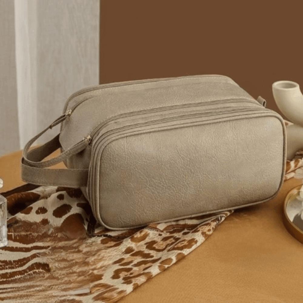 Многофункциональная косметичка на двойной молнии из ПУ кожи, портативные дорожные сумки для женщин