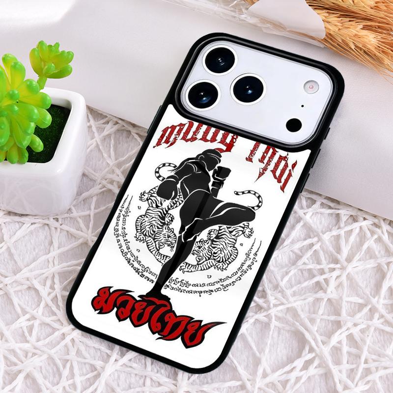 Muay Thai Knee Shockproof Phone Case for iPhone 17 Air 16e 15 11 12 14 13 Pro Max Cover Coque