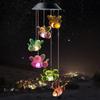 LED Wind Chime Light Colorful Bee Snowflake Wind Bell Solar Lamp for Bedroom Garden Decoration Party Atmosphere Decoration Light