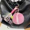 Backpack Hanging Tennis Ball Plush Pendant Anti Lost Plush Tennis Keychain  Creative Gift