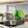 Tempered Glass Kitchen Boards with Lime in Water Graphics 2x40x52 cm