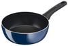 Tefal Stir Fry Pot 22cm Deep Frying Pan Gas Fire Compatible Blue Intense Deep Blue D52183 "Royal Pan" Non-Stick