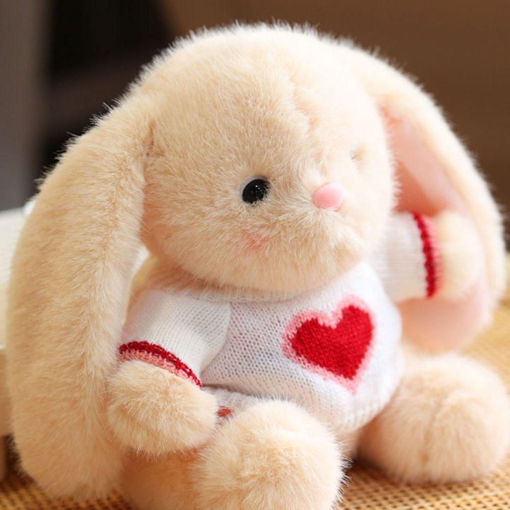 Wear Sweater Stuffed Animals Rabbit Toy Soft Rabbit Plush Toy Birthday Parties