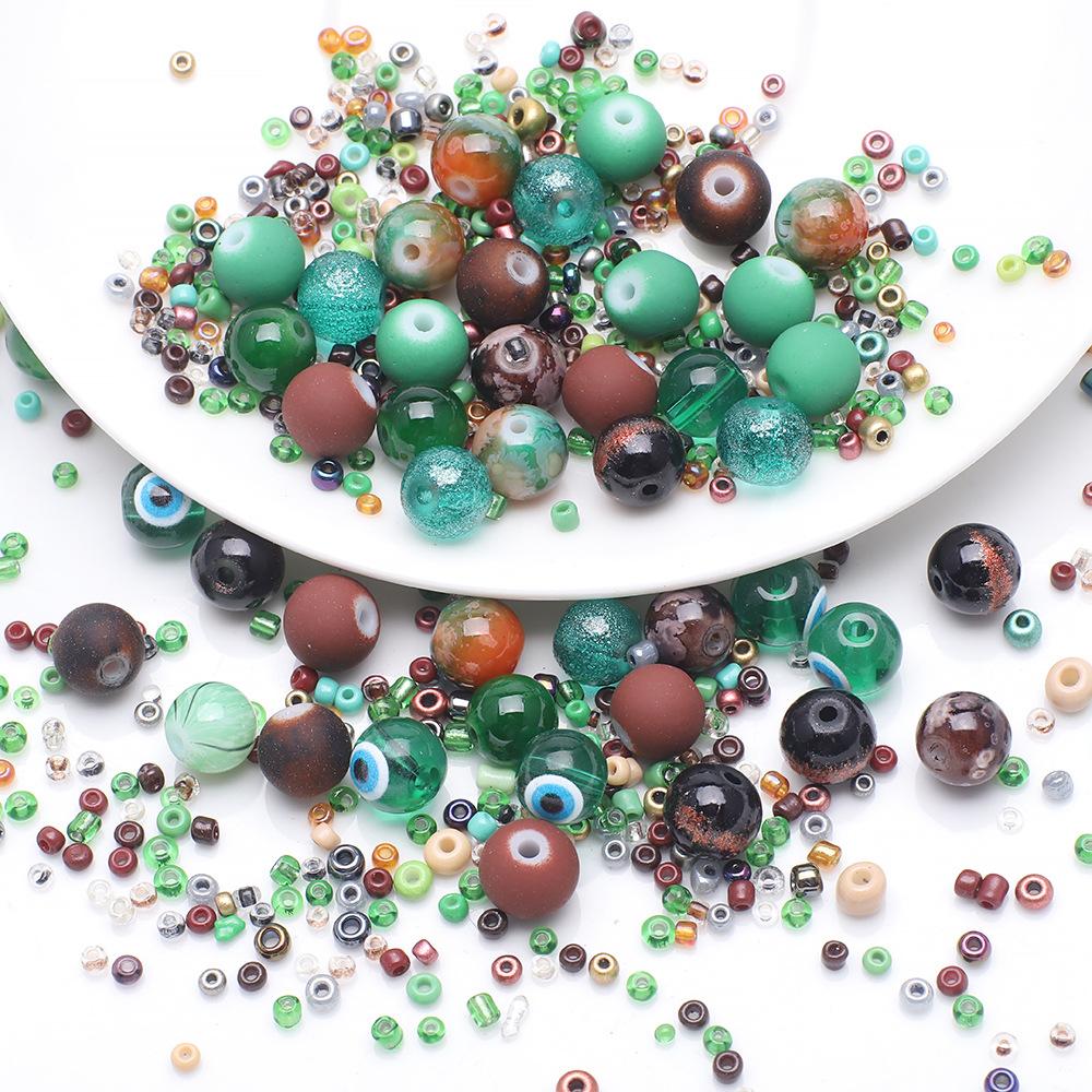 Контрастные хрустальные бусины, бусины просо, набор, браслет своими руками, ожерелье, серьги, бисерные украшения, аксессуары, бусины