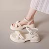 Summer Women Gladiator Sandals Fashion Platform Cross-toe Buckle Sandals Comfortable Casual Women's Luxury Sandales
