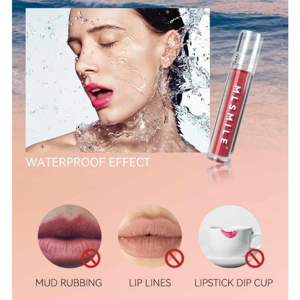 MLSMILE Зеркальная стеклянная глазурь для губ Water Light Увлажняющая и увлажняющая жидкая губная помада Красная вода