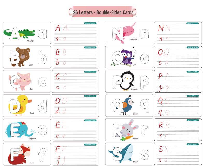 Kids' Wooden Alphabet & Spelling Learning Toys: Upper & Lowercase Educational Set