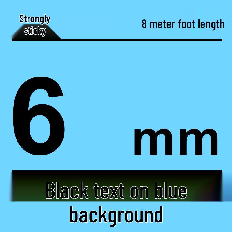 Compatible Brother 12mm Label Maker Ribbon: PT-E100B/D210/D450/115B, Laminated Self-Adhesive