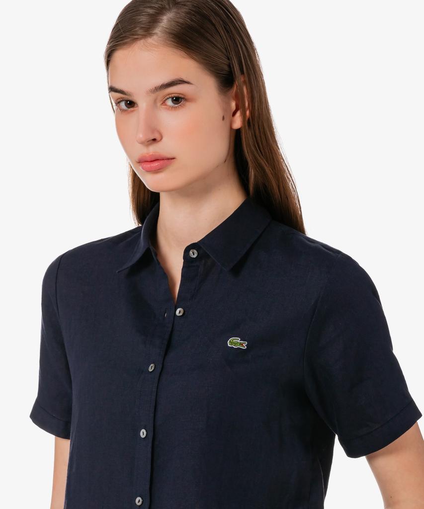LACOSTE Женская новая классическая рубашка с коротким рукавом Cf139E-56G 166
