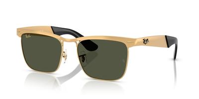 Солнцезащитные очки 0RB3875 WAYFARER DELUXE ПЕСКОСТРУЙНАЯ НОЖКА LEGEND GOLD GREEN 92763356 Поляризационные [Ray-Ban] (Золотой/Зеленый)