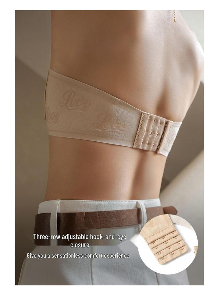 Женский бесшовный бюстгальтер-бандо без бретелей с противоскользящим покрытием для маленькой груди - Невидимый, тонкий и с красивым дизайном спинки