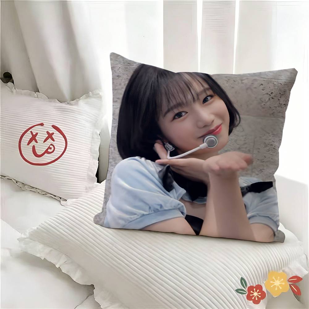 pc Cute JJo Yyuri Kawaii Pillow Case Fashion Square Pillowcase Bedroom Sofa Room Ins Decoration Leisure