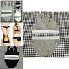 Womens Sports Bra And Panties Set Cotton Padded Wireless For Running And Fitness