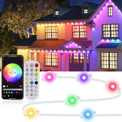 Светодиодные водонепроницаемые уличные RGB гирлянды для карнизов - Красочная атмосфера, Хит продаж