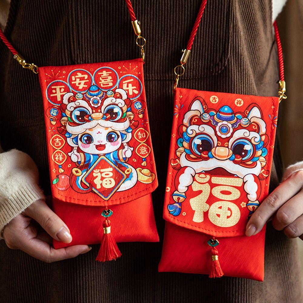 Traditional New Year Lucky Envelopes Chinese Red Packet 2025 Snake Year Red Envelopes Bonus