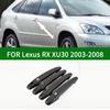 Carbon Fiber Pattern Exterior Door Handle Cover Overlay For Lexus RX330 350 400h XU30 2003-2008 2004 2005 2006