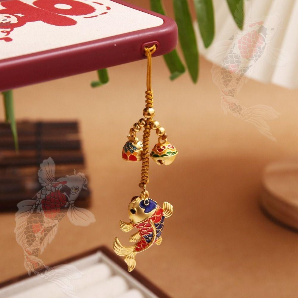 Маленький кулон Брелок Ремешок Карп Кои Брелок для ключей автомобиля Милый Счастливый Брелок Украшение