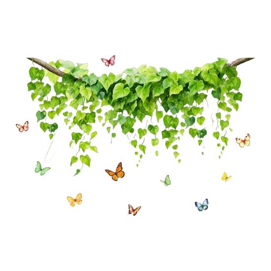 Window Decals Spring Garden Design Double-Sided Visibility Electrostatic Adsorption Glass Sticker Home Shop Window Decoration