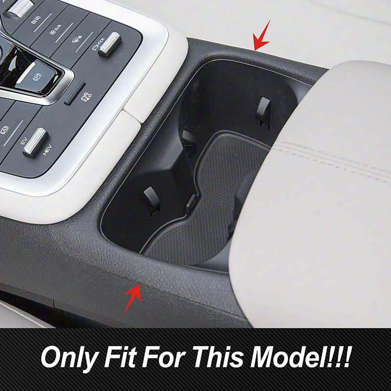Car Styling Front Water Cup Holder Frame Decoration Cover Trim For BYD Song Pro Carbon Fiber Color Interior Accessories