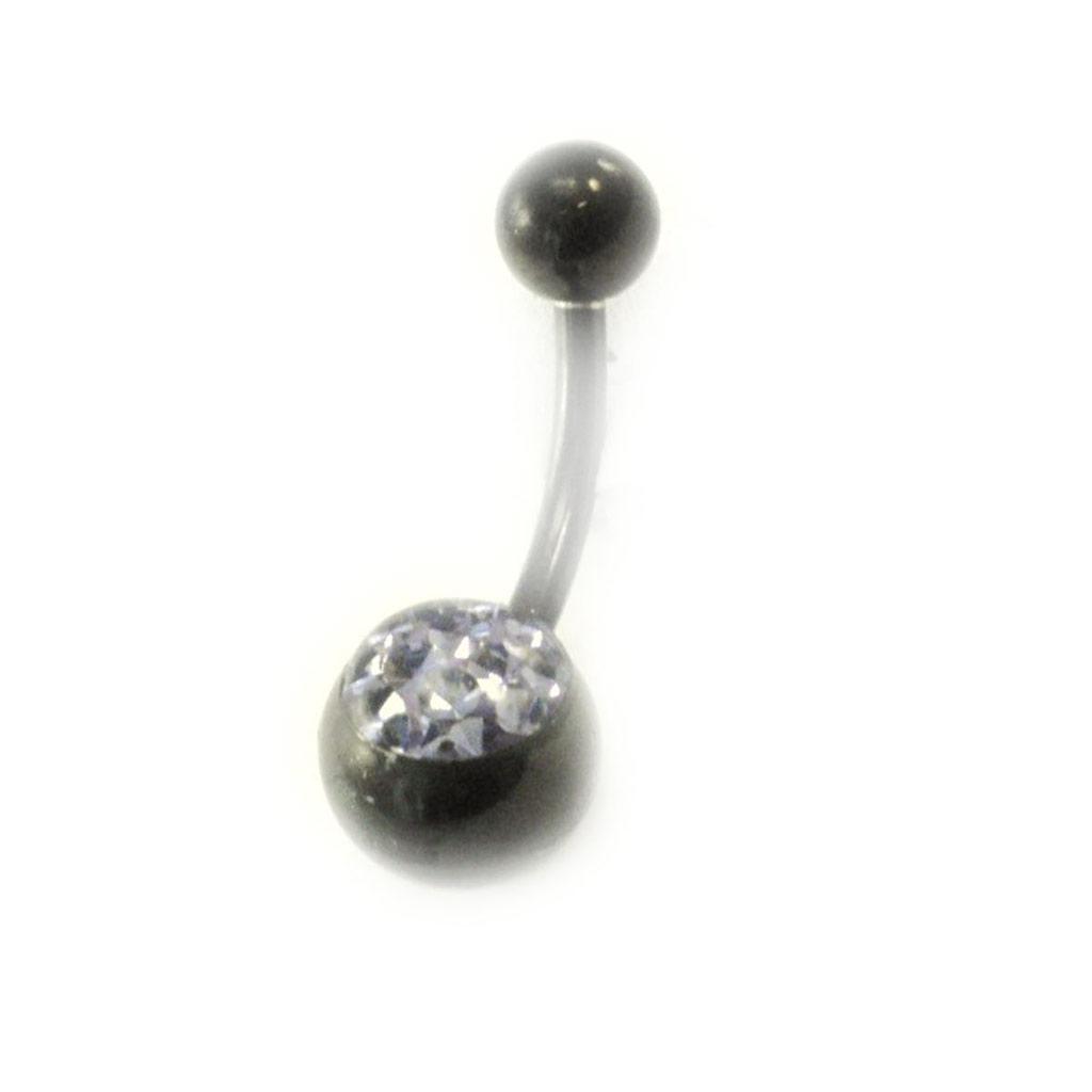 Les Trésors De Lily [I9485] - Purple 'Crystal' Body Piercing
