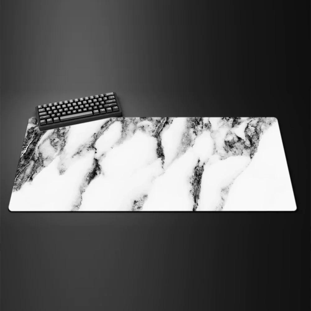 Marble Texture Mouse Pad New Large Computer Office Game Table Mats XXL 90x40 Rubber Anti-slip Gaming Keyboard Mat Long Desk Pads