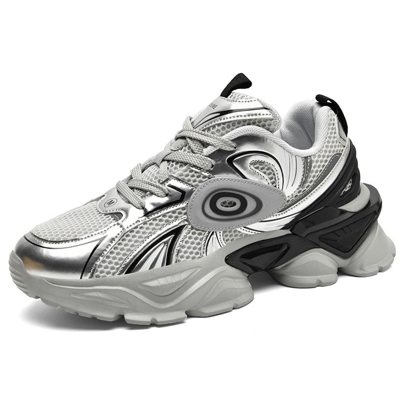 Обувь для папы на платформе Turbine с повышенным каблуком, большие размеры, летняя сетчатая дышащая мужская спортивная повседневная обувь