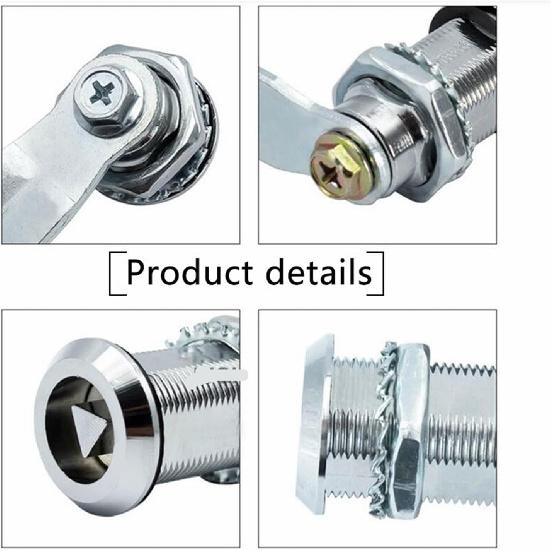 MS705 Zinc Alloy Distribution Box Lock Switch Cabinet Door Lock Triangle Key Tongue Lock Industrial Door Lock MS705-18-28-40-62 1Pcs(40mm Triangle