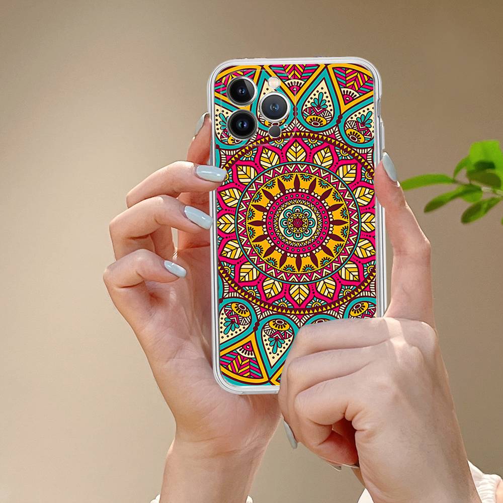 Indian Pattern Mandala Phone Case For IPhone 17 16 14 11 12 13 15 Pro Max 14 Plus 17 Air Cover