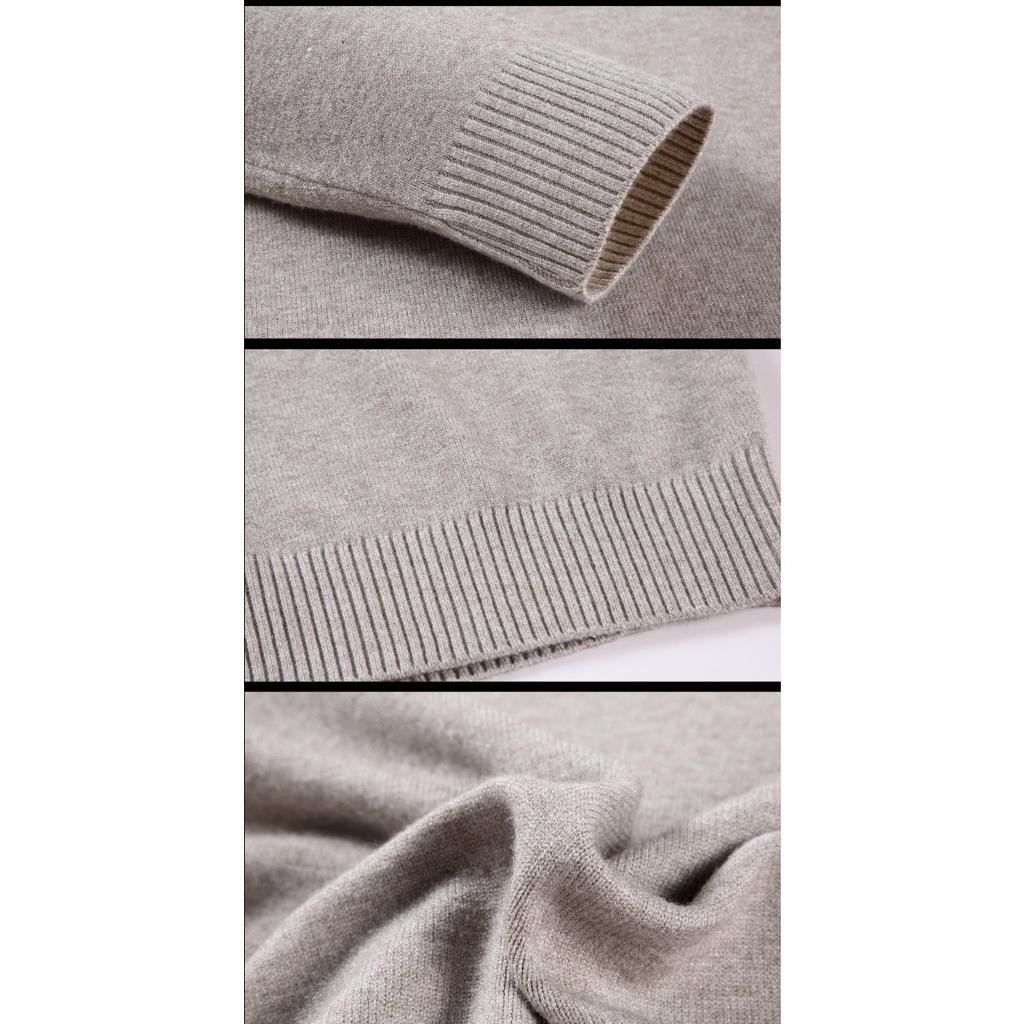 Winter Sweater Men's High Neck Solid Color Thick Loose Casual Versatile Knitted Sweater Men's Top