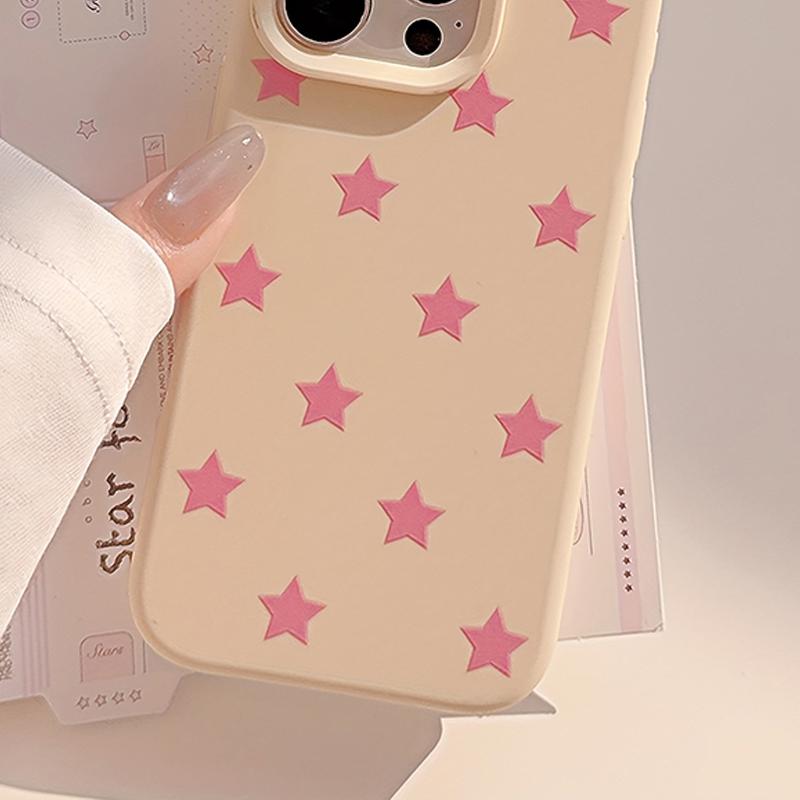 Милый Силиконовый TPU Мягкий Чехол для Телефона со Звездочками Для iPhone 17 16 15 14 13 12 11 Pro Max 17 Air 16 15 Plus Ударопрочный Бампер