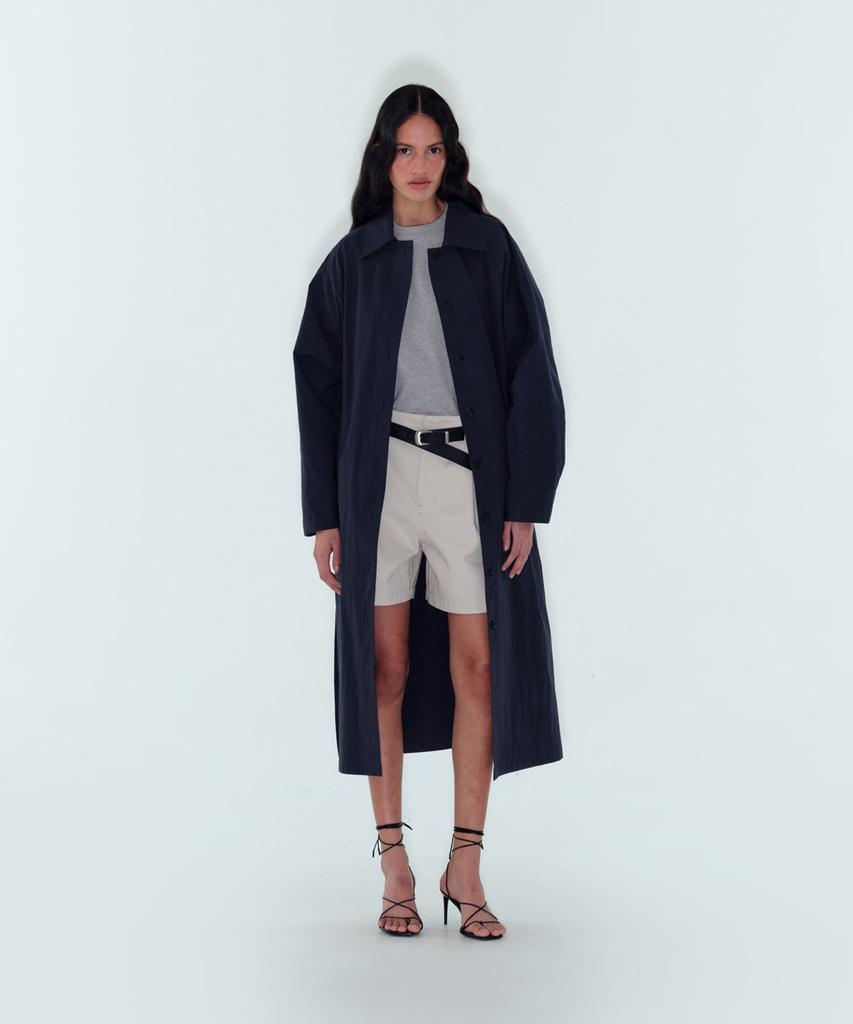 Noiseu W Belted Trench Multi-Way Dress - Dark Gray