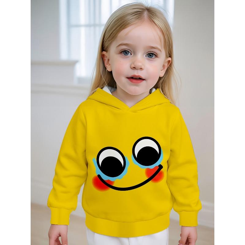 Kids Cute Graphic Hoodie Long Sleeve Sweatshirt Art Cartoon Print Children Pullover Top Birthday Gift for Kids Casual Outerwear
