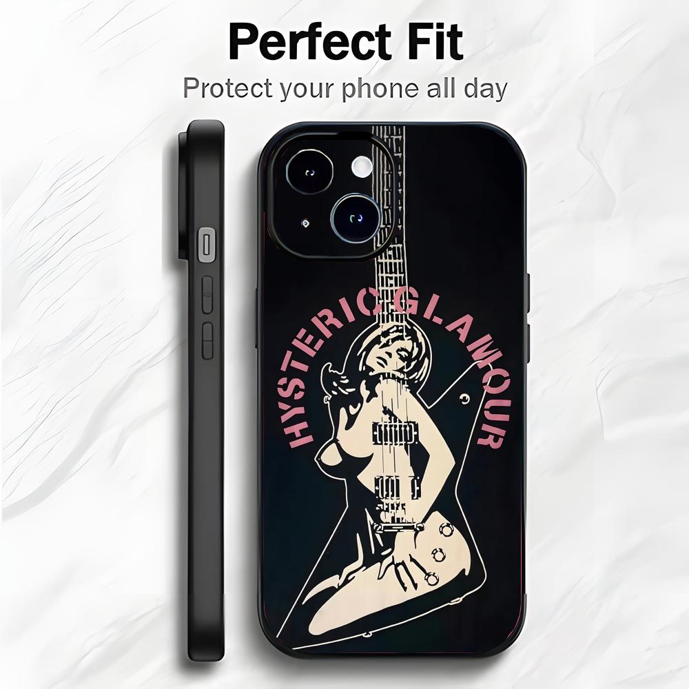 Стильный японский бренд H-Hysteric Glamour Чехол для телефона Чехол для телефона Мягкая упаковка Легкий Для iPhone17 16 15 14 13ProMax