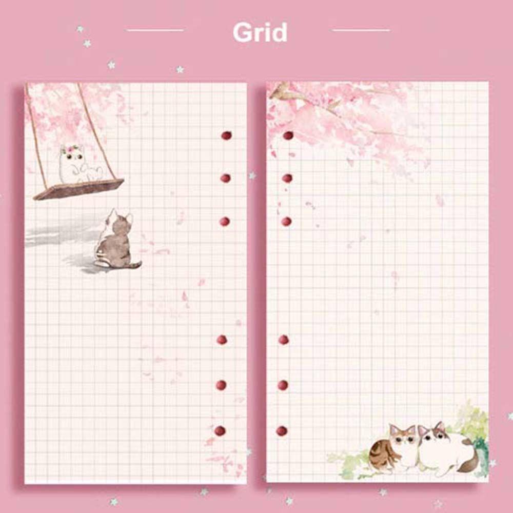 Notebook Refill Notebook Binder Notebook Inner Pages Sakura And Cat Binder 80 Sheets Loose Leaf A6