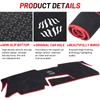 Anti Slips Dash Mat Fit For Mazda CX-30 2019-2021 Left Hand Drive Felt Fabric Dashmat Dashboard Cover Red Trim