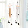 Outside Butterfly Wind Chime Aluminum Tube Wind Chimes Ornament Wind Chime Soothing Melodic Hanging Pendant Outdoor Garden Decor Housewarming Gift