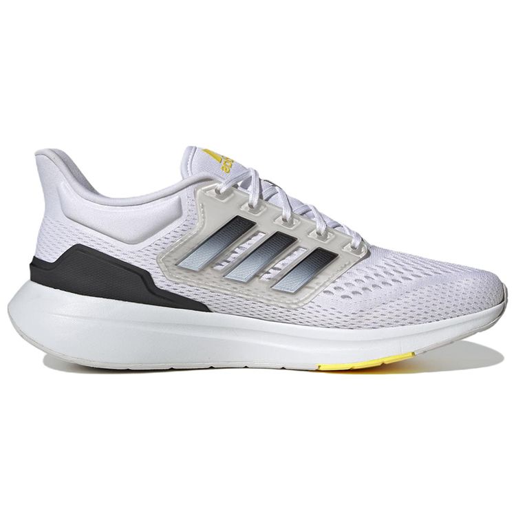adidas EQ21 Run Унисекс Высокопроизводительные Беговые Кроссовки Cloud White Core Black Beam Yellow GW6728
