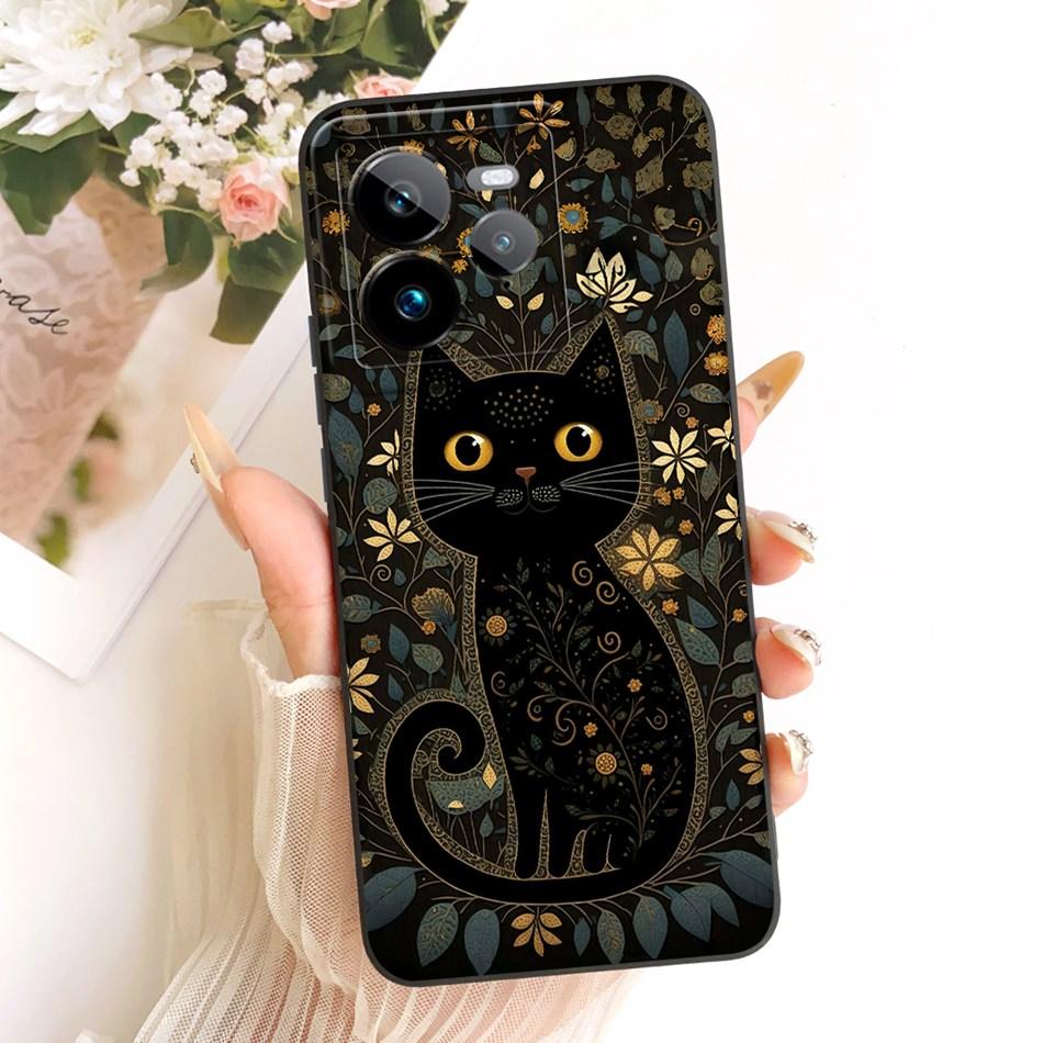 Для Realme GT 7 Pro Милый Кот Цветок Мультяшный Чехол Для Телефона Для Realme GT7 Pro RMX5010 Ударопрочный Мягкий Силиконовый Чехол Бамперы