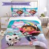 Gabby's Dollhouse Comforter Cover Set Design for Guest Room Machine Washable Perfect Gift for Friends Family