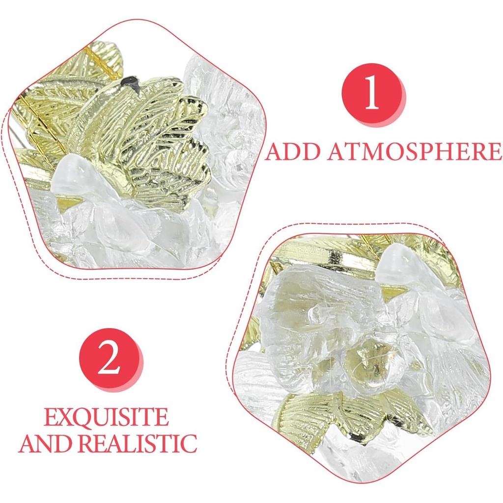 4 шт. Рождественские украшения в виде ангела, кристально чистый ангел с золотыми крыльями, подвески для рождественской елки, праздничные украшения