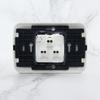 Israeli Type 118 White Single Gang 3-Pin 16A Wall Socket