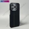 Роскошный Тонкий Чехол из Углеродного Волокна Для iPhone 17 13 14 15 16 Pro Max Ударопрочный Сплав Защита Объектива Камеры Ультратонкая Жесткая PC Крышка