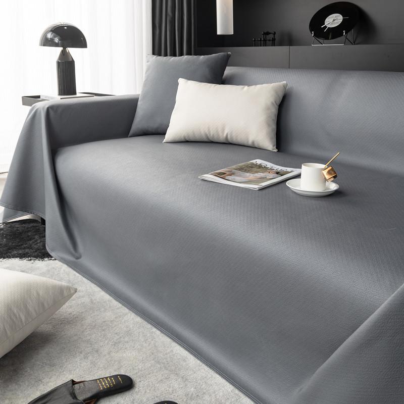 Водонепроницаемый чехол для дивана, предотвращающий утечку мочи, ткань из искусственной кожи, универсальный современный легкий роскошный нескользящий кожаный чехол для полотенец с полным покрытием