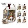 Stocking Shape Cash Present Christmas Money Holder, Clear Gift Clip Ornament for Tree Container Friends Hanging Decor, Transparent Bill Display