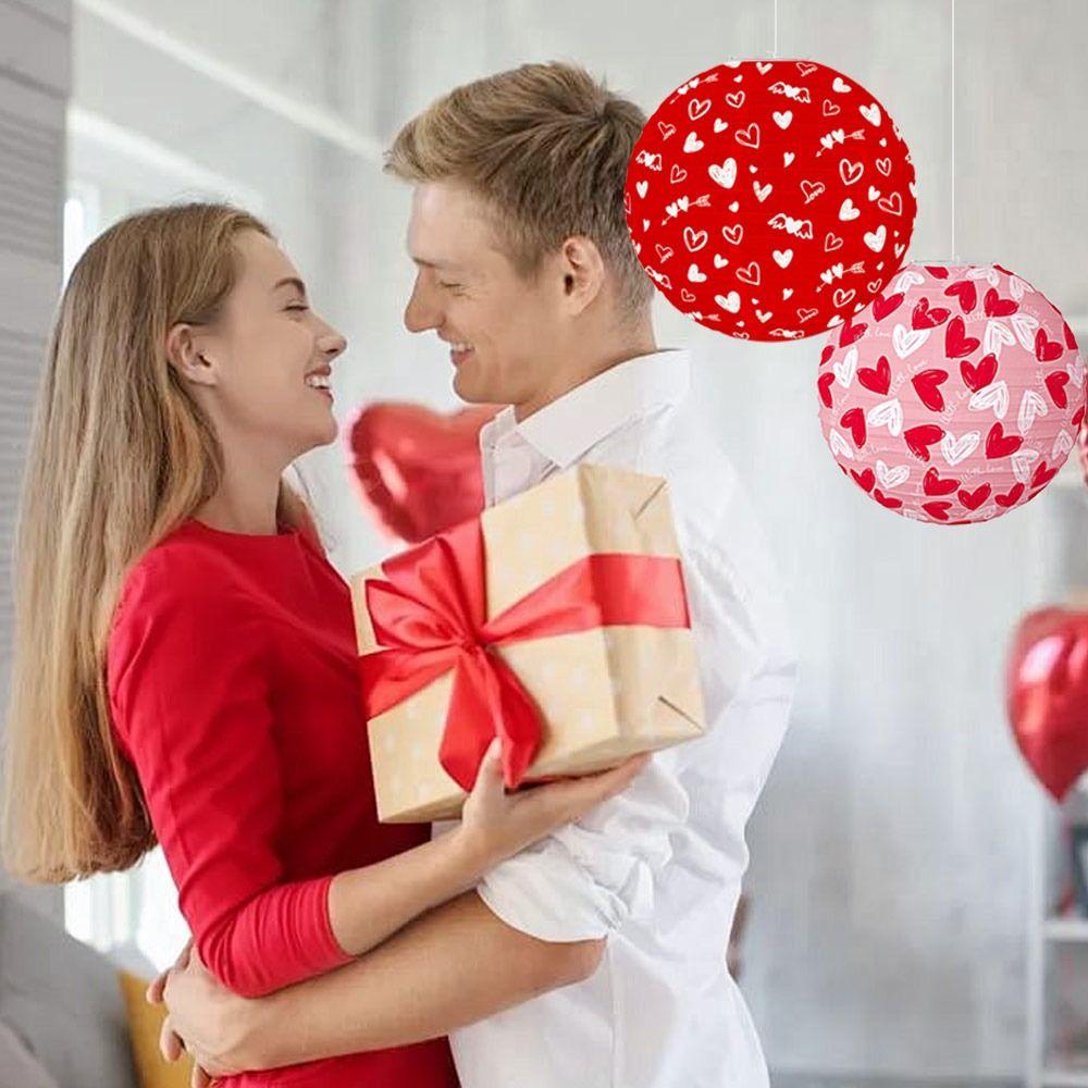 Folding Heart Paper Ball Paper Hanging Lantern Cartoon Valentine's Day Lanterns  Wedding Party