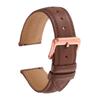 Ремешок для часов Calum из натуральной кожи, гладкий, быстросъемный, для умных часов, 12 мм, 24 мм, коричневый x розовый - (20мм, пряжка)