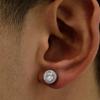 Men's High-End Diamond Earrings: Hip-Hop Punk Style, Cold Fashion, Trendy Niche Design.