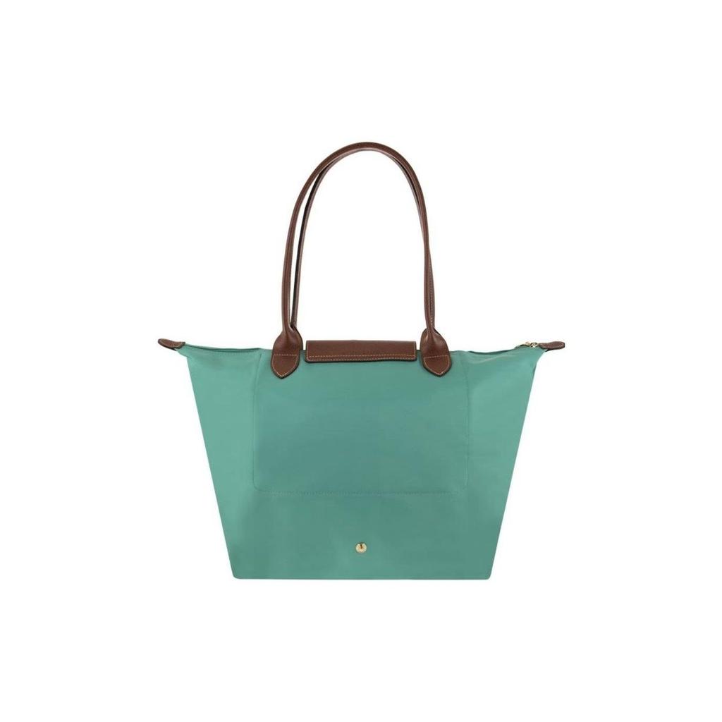 Longchamp Le Pliage Original 31 Кнопка Застежка-молния Длинная ручка Отделка кожей Сумка-тоут «Пельмень» Женские сумки-тоут Синий 1899089P70
