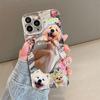 Роскошный чехол для телефона Make UP Mirror Wave для iPhone 13 11 16 Pro Max 14 15 12 16promax 15promax с рисунком собак, кошек и животных