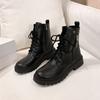 Мода 2025 Новые ботинки Женские туфли на шнуровке для женщин Теплые ботильоны на платформе на молнии Мягкая женская обувь Зимние ботинки Модные боты Mujer